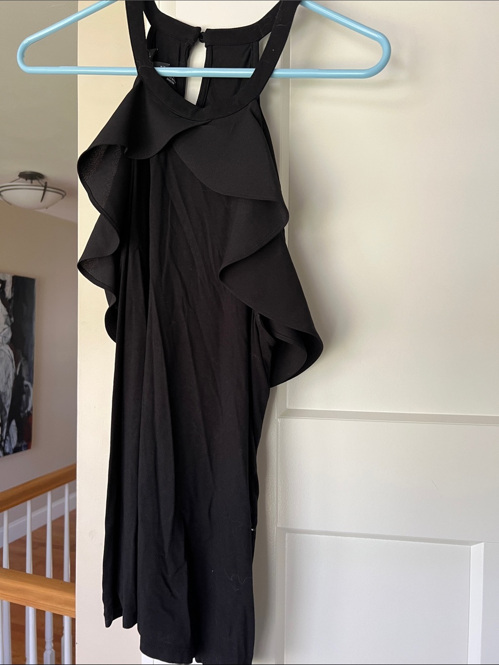 Black Ruffled Off the Shoulder Top